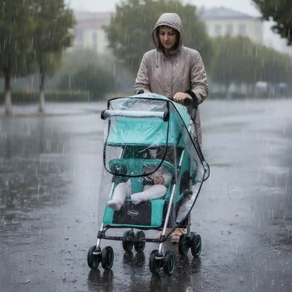 Housse pluie poussette universelle sans PVC - Choupinoo