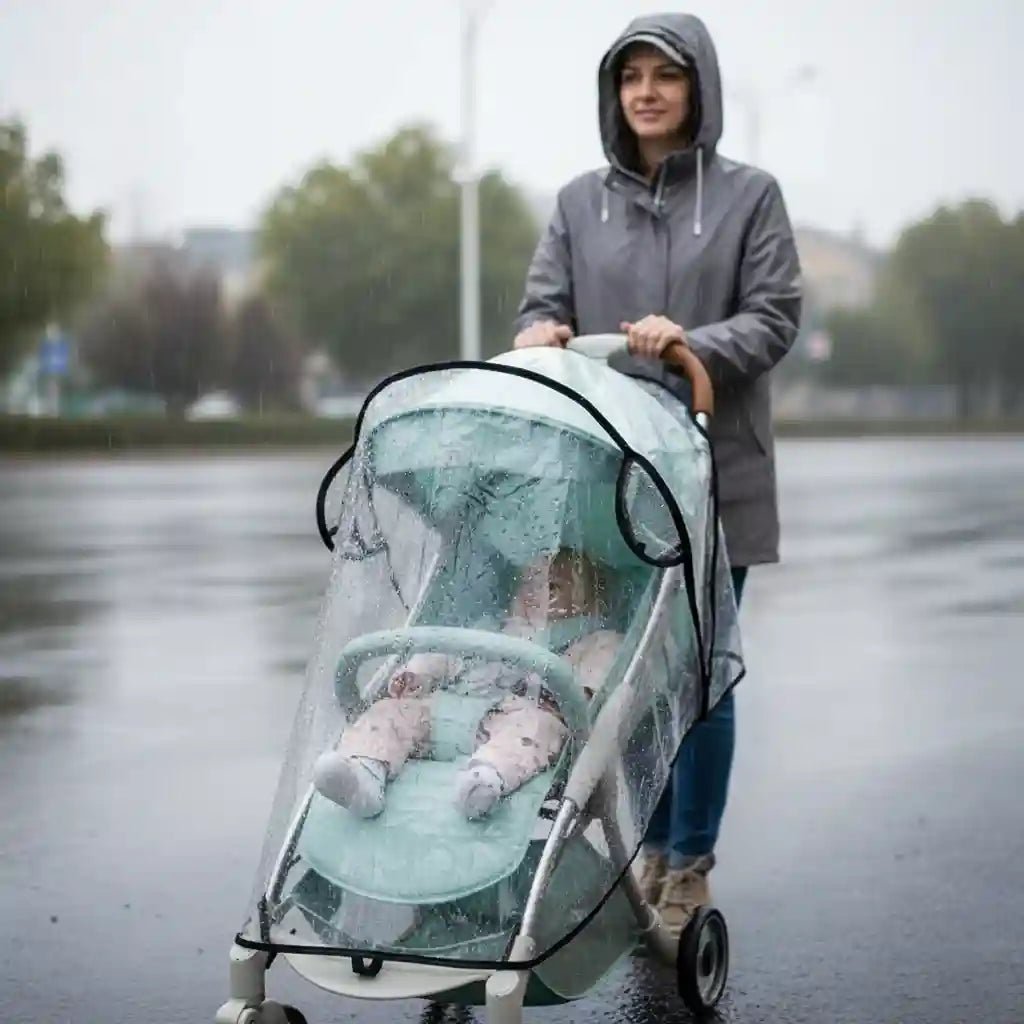 Housse pluie poussette universelle sans PVC - Choupinoo