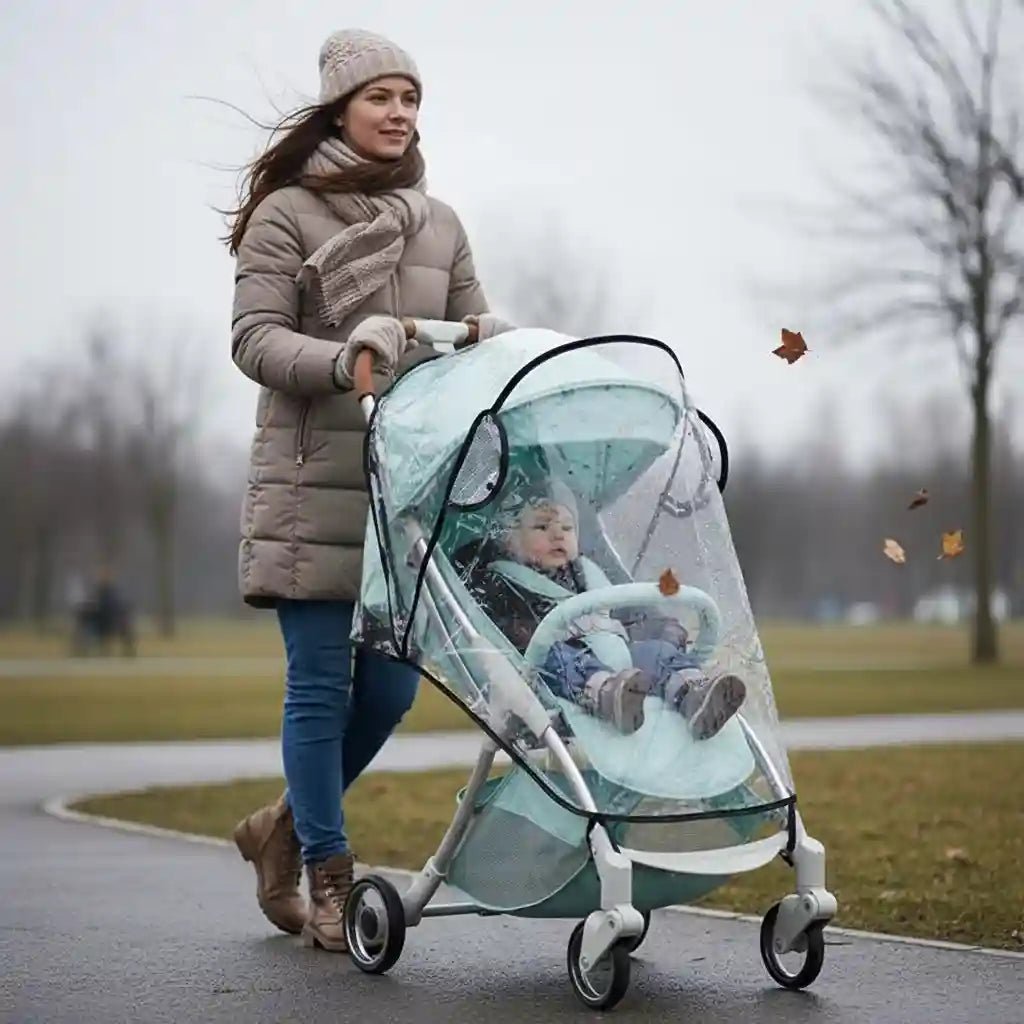 Housse pluie poussette universelle sans PVC - Choupinoo