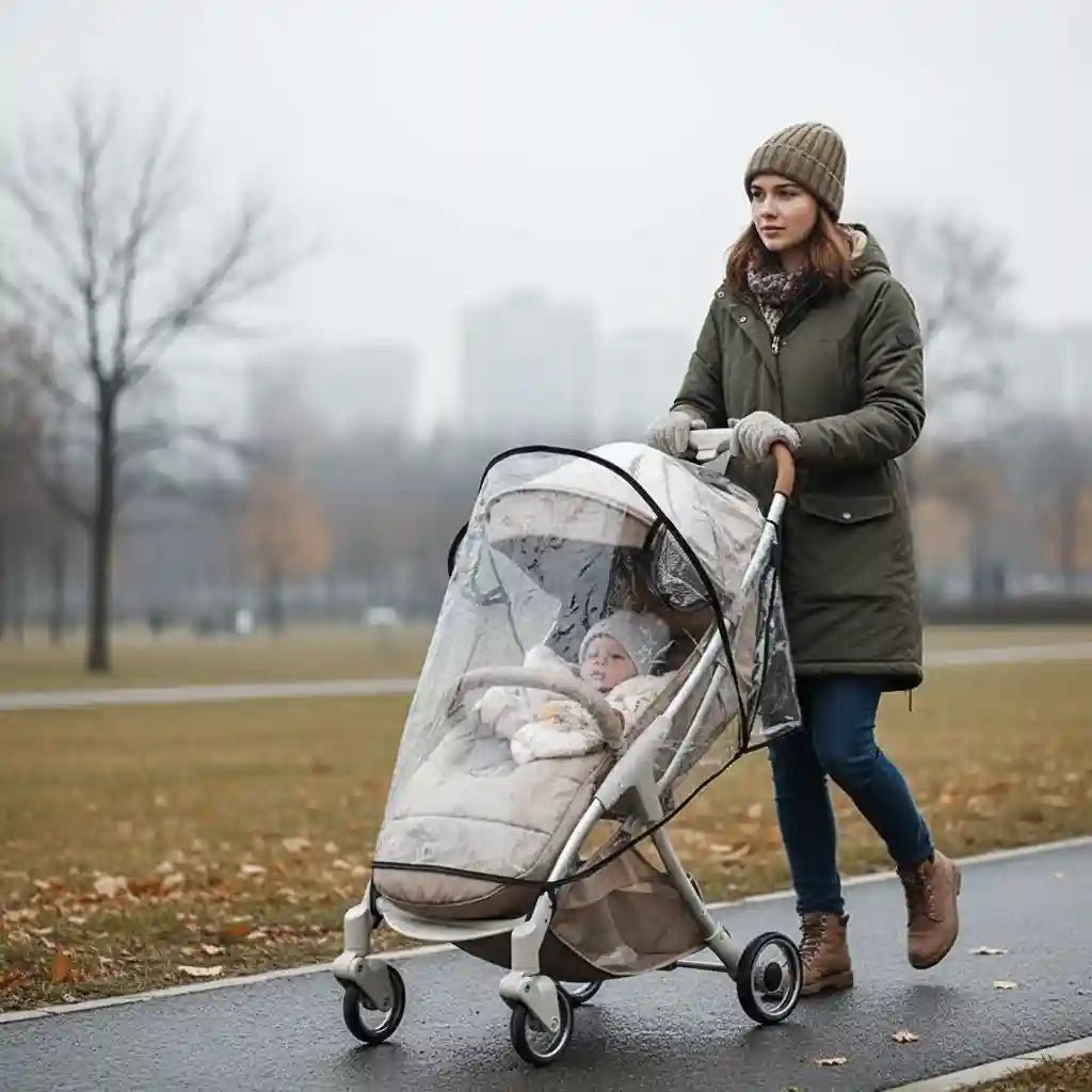 Housse pluie poussette universelle sans PVC - Choupinoo