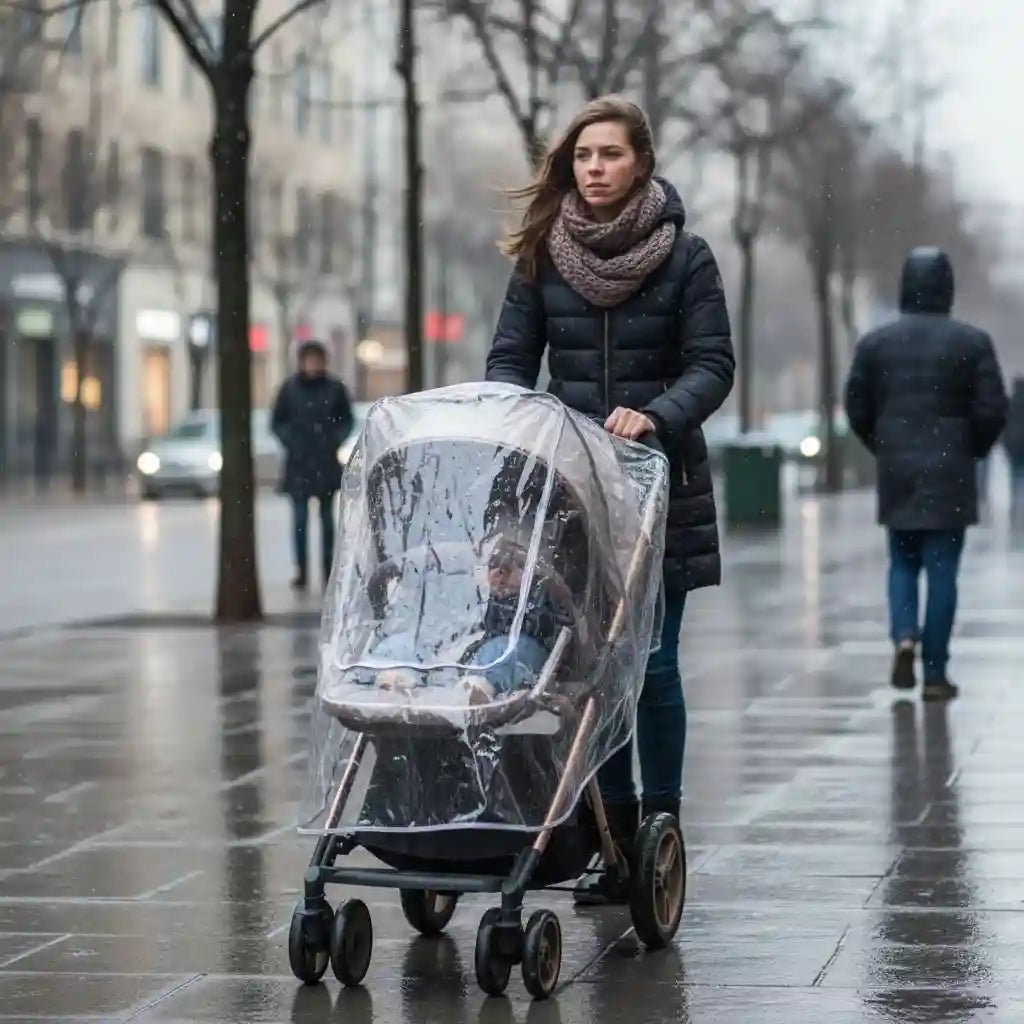 Housse pluie poussette universelle sans PVC - Choupinoo