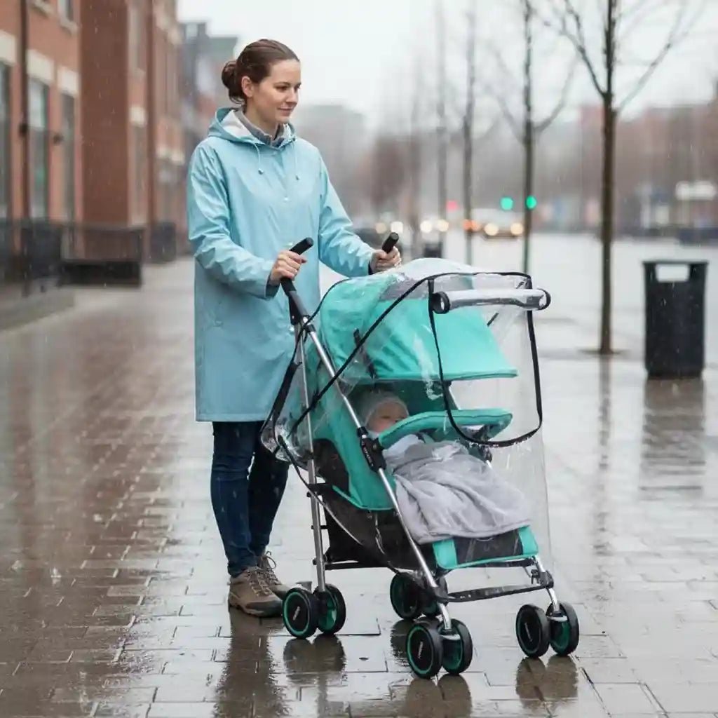 Housse pluie poussette universelle sans PVC - Choupinoo