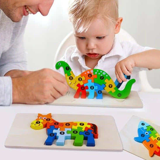 Puzzle Bébé en Bois – Jeu apaisant pour filles et garçons dès 18 mois