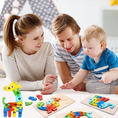 Puzzle Bébé en Bois – Jeu apaisant pour filles et garçons dès 18 mois