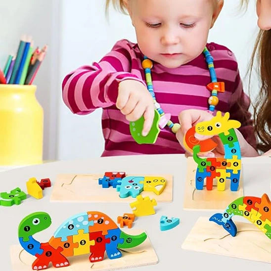 Puzzle Bébé en Bois – Jeu apaisant pour filles et garçons dès 18 mois