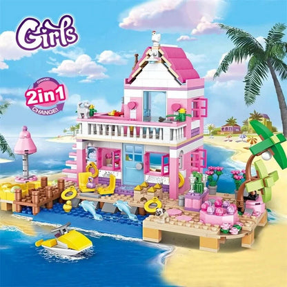 Jeu de construction de maison avec figurines pour fille - Choupinoo