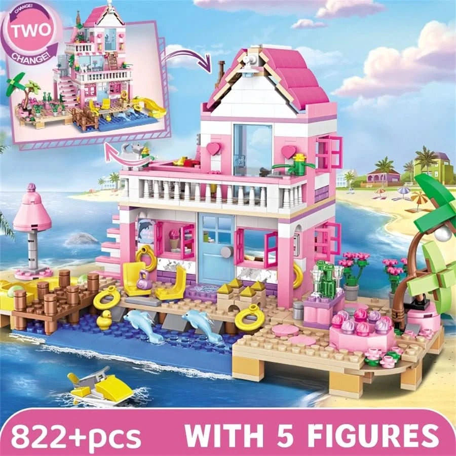 Jeu de construction de maison avec figurines pour fille - Choupinoo