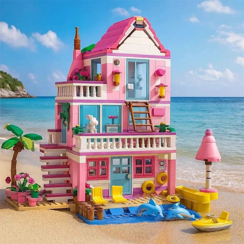 Jeu de construction de maison avec figurines pour fille - Choupinoo