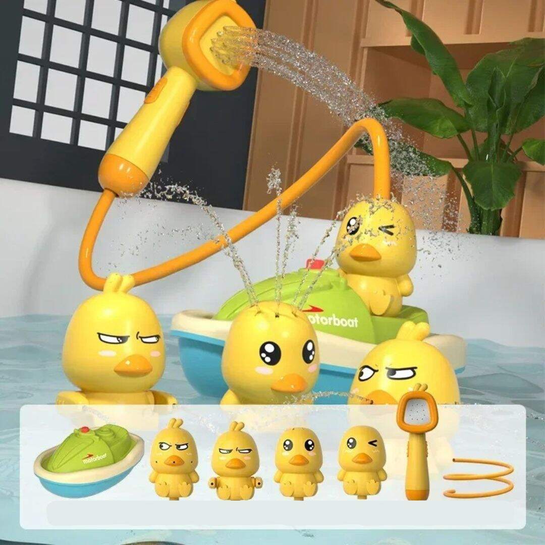 Jouet de bain bébé canard en bateau - Choupinoo