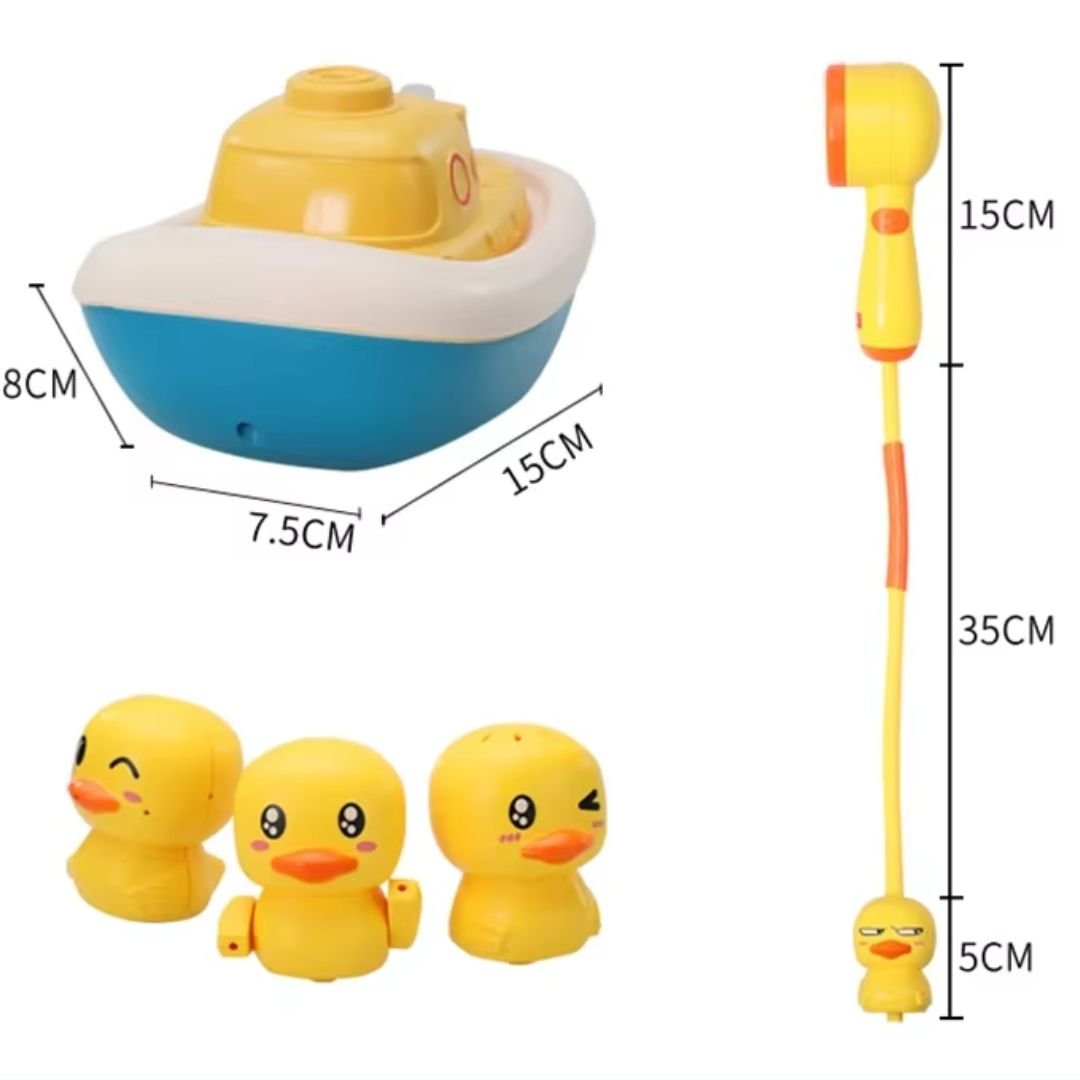 Jouet de bain bébé canard en bateau - Choupinoo