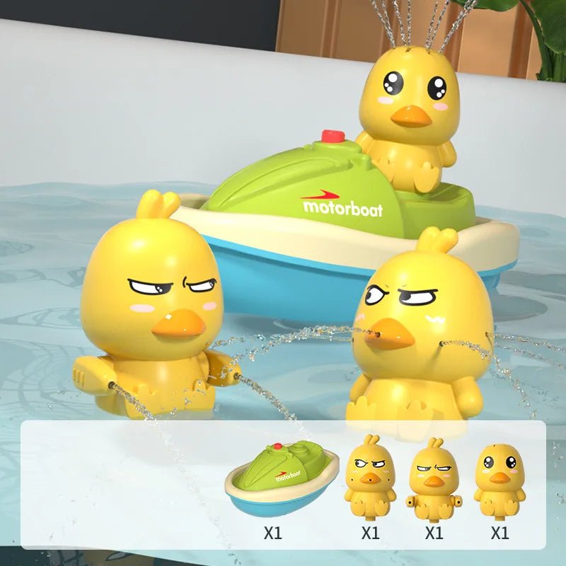 Jouet de bain bébé canard en bateau - Choupinoo