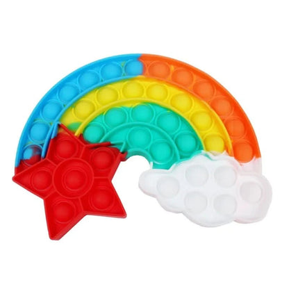 Jouet sensoriel en silicone arc - en - ciel – concentration enfants - Choupinoo