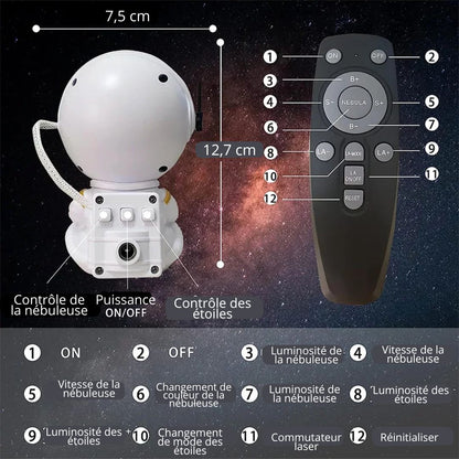 Lampe de chevet astronaute - Veilleuse espace enfant - Choupinoo