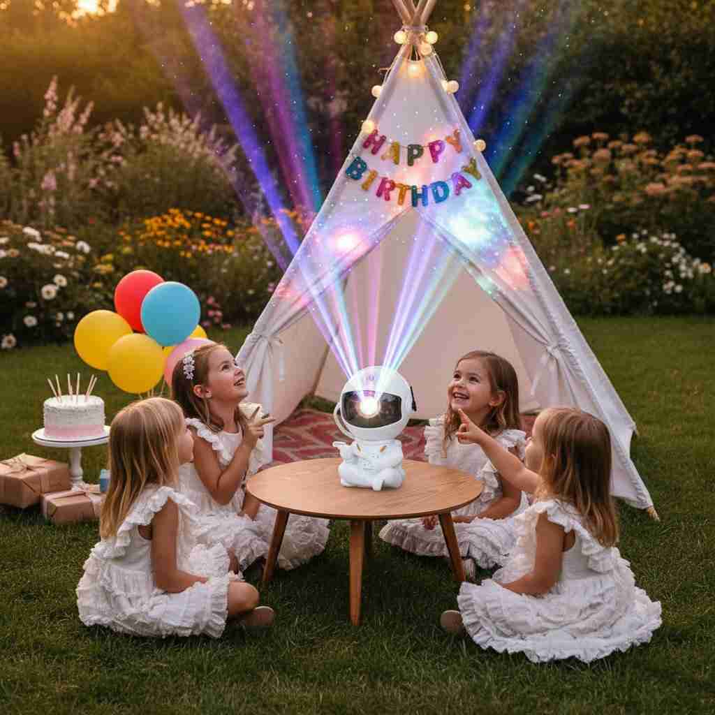 Lampe Projecteur Astronaute Enfant LED avec Télécommande - Choupinoo
