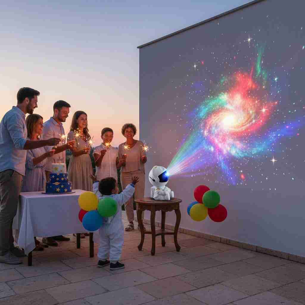 Lampe Projecteur Astronaute Enfant LED avec Télécommande - Choupinoo