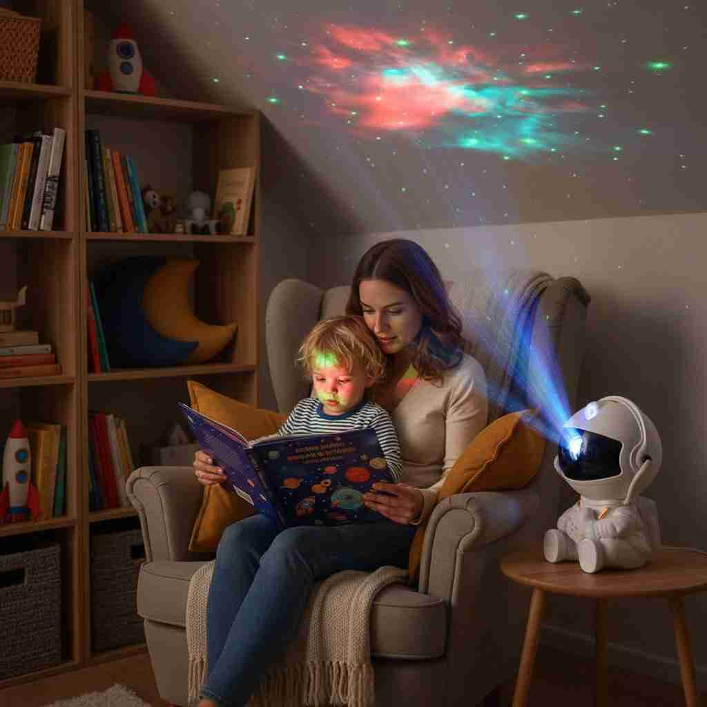 Lampe Projecteur Astronaute Enfant LED avec Télécommande - Choupinoo
