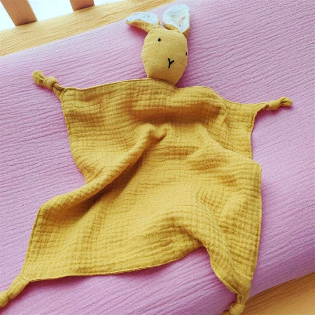 Lapin plat doudou en gaze de coton - Choupinoo