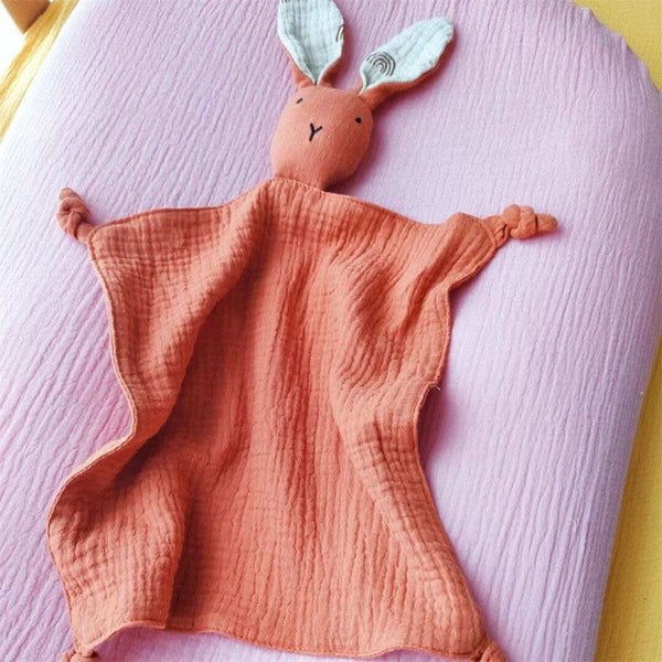Lapin plat doudou en gaze de coton - Choupinoo