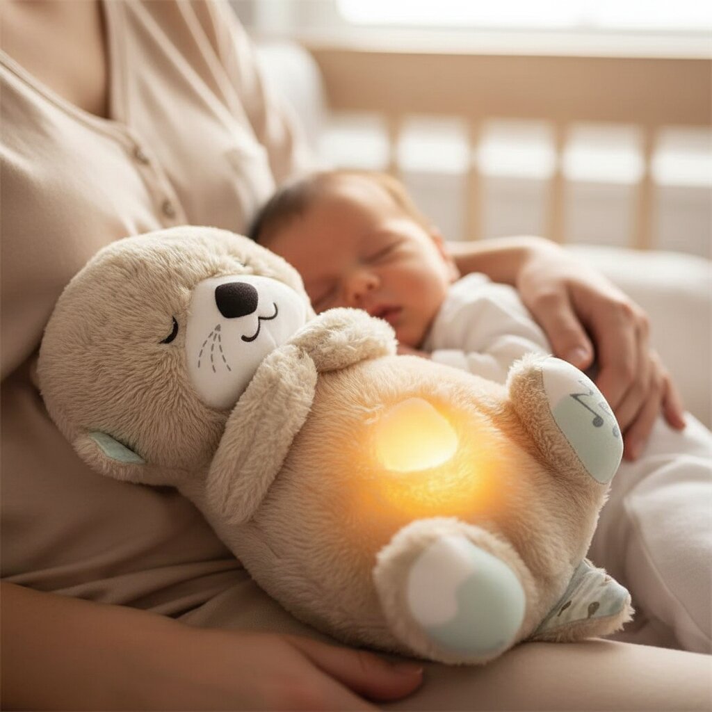 🦦 Loutre Câline qui Respire – Le Doudou Magique pour des Nuits de Rêve ✨ - Choupinoo