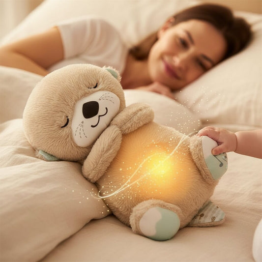 🦦 Loutre Câline qui Respire – Le Doudou Magique pour des Nuits de Rêve ✨ - Choupinoo