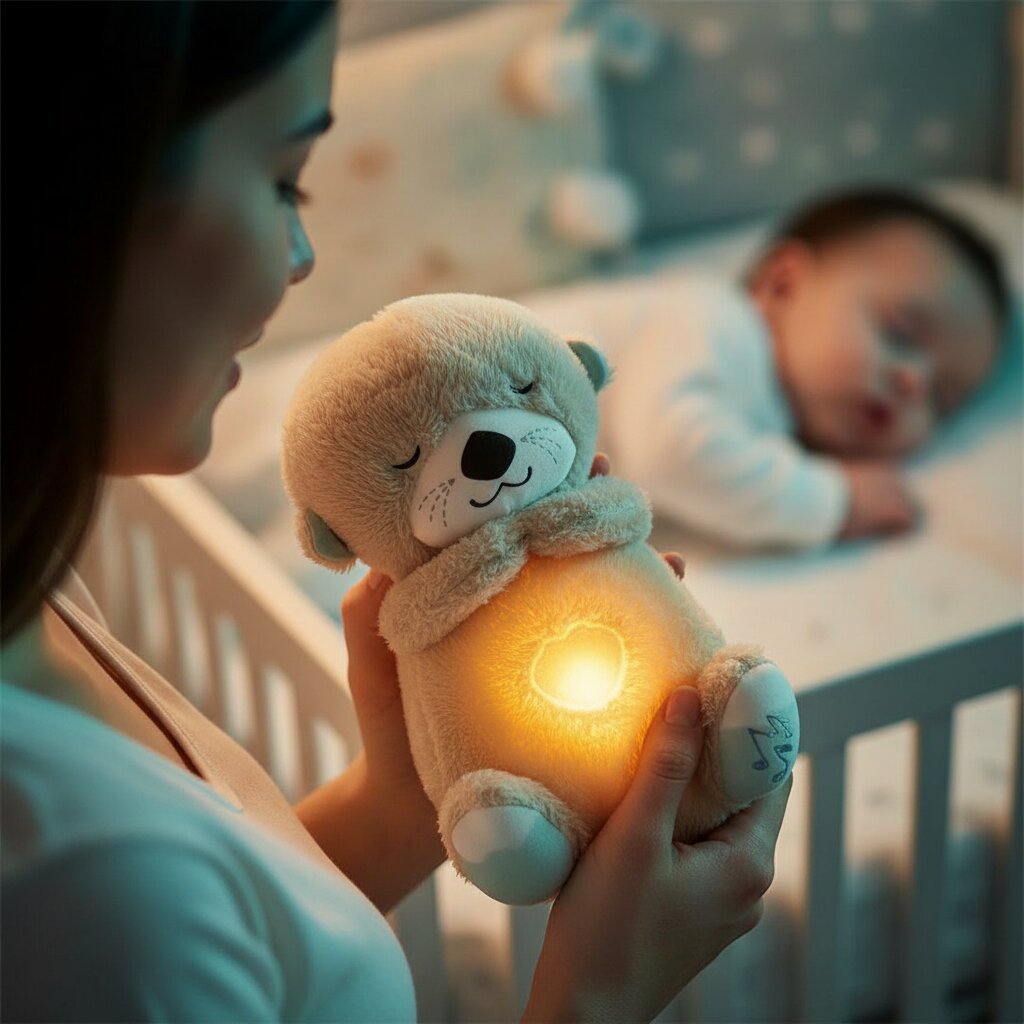 🦦 Loutre Câline qui Respire – Le Doudou Magique pour des Nuits de Rêve ✨ - Choupinoo
