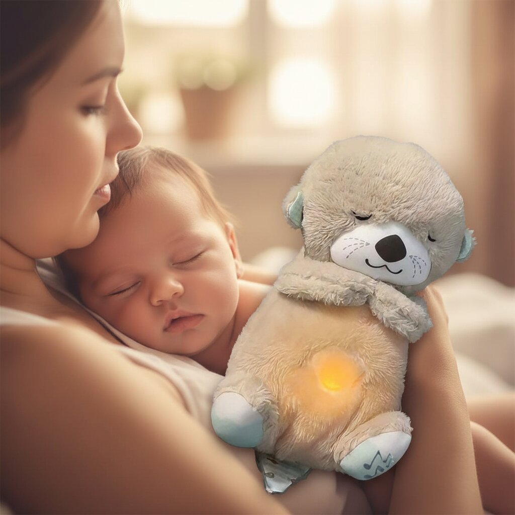 🦦 Loutre Câline qui Respire – Le Doudou Magique pour des Nuits de Rêve ✨ - Choupinoo