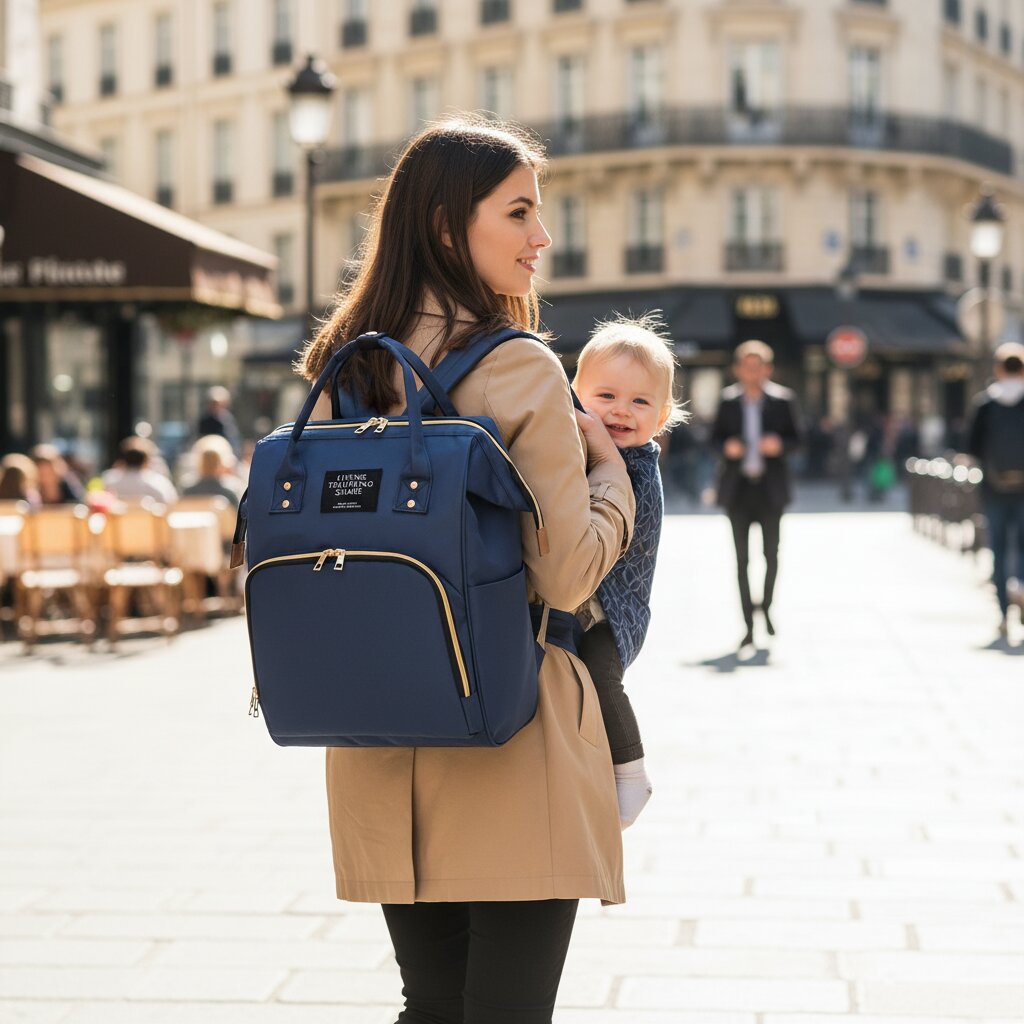 Sac à langer Bébé Suspendu — Isotherme, Impérméable, Grande Capacité