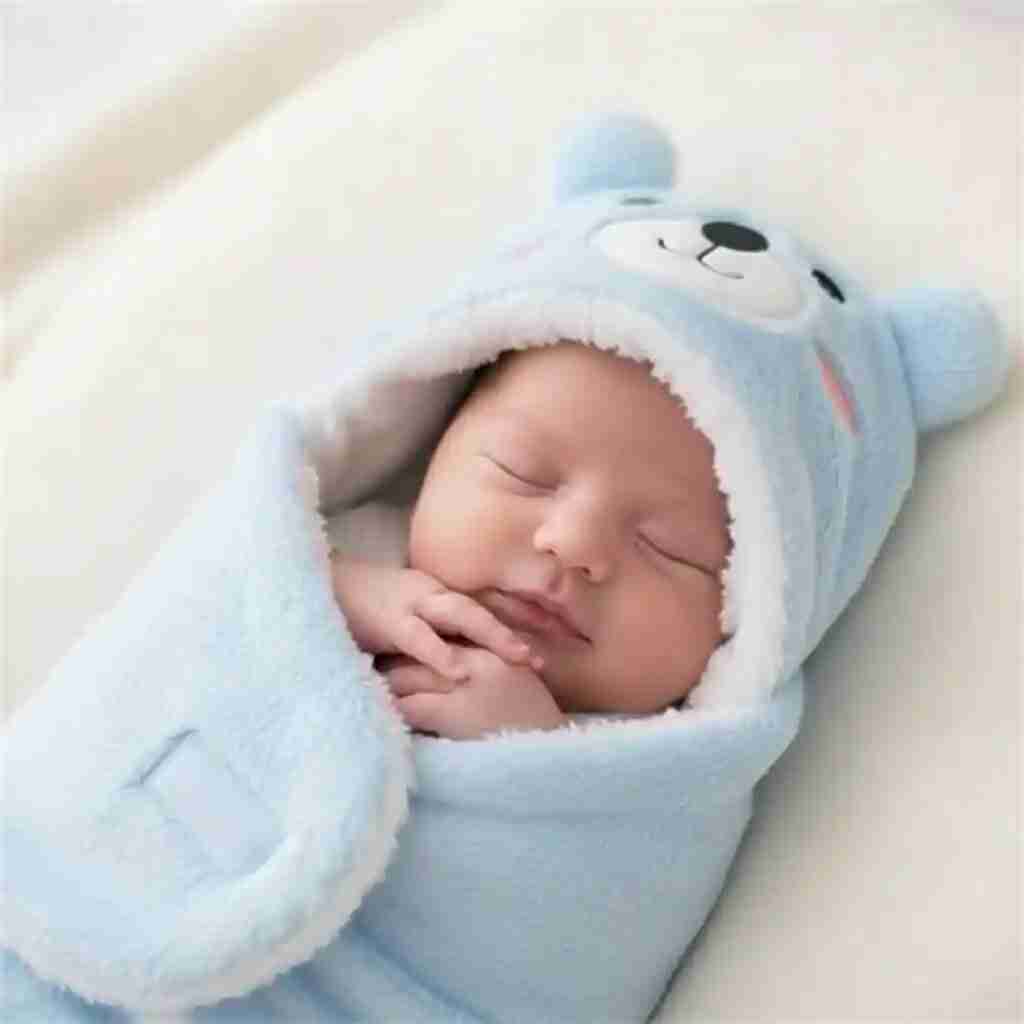 Nid d'Ange Bébé Garçon Bleu - Gigoteuse Emmaillotage Hiver Cosy - Choupinoo