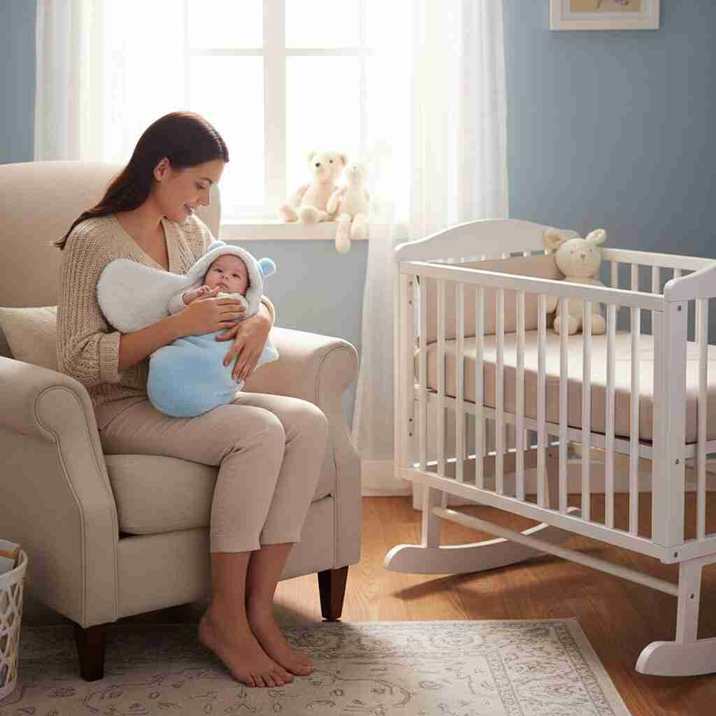 Nid d'Ange Bébé Garçon Bleu - Gigoteuse Emmaillotage Hiver Cosy - Choupinoo