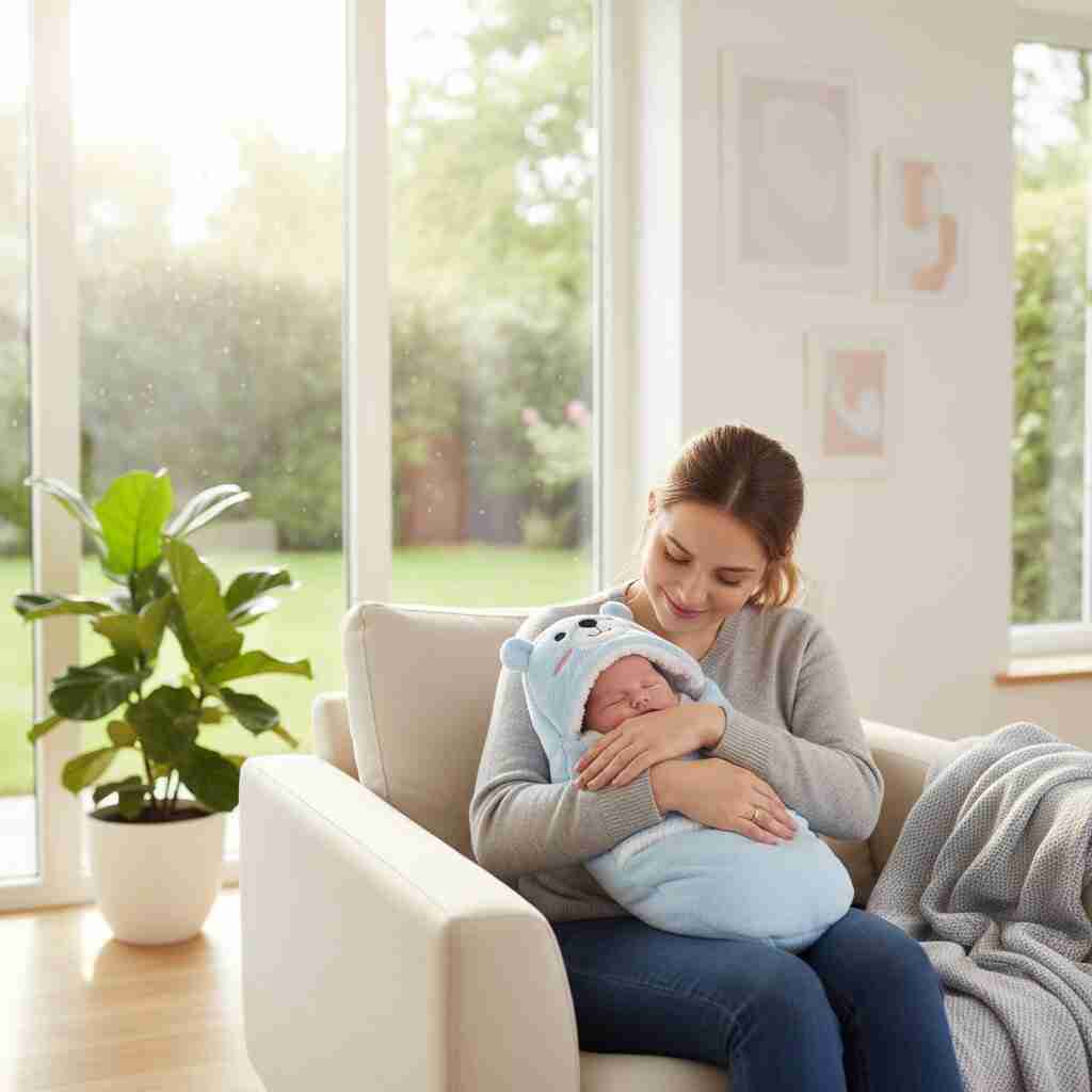 Nid d'Ange Bébé Garçon Bleu - Gigoteuse Emmaillotage Hiver Cosy - Choupinoo