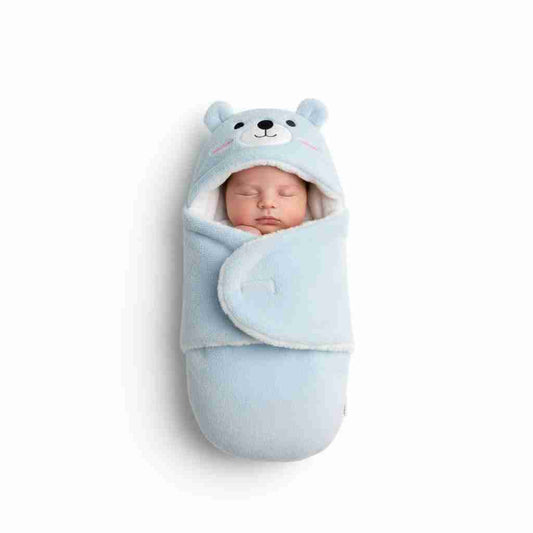 Nid d'Ange Bébé Garçon Bleu - Gigoteuse Emmaillotage Hiver Cosy - Choupinoo