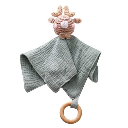 Peluche bebe crochet doudou tricot plat en mousseline - Choupinoo