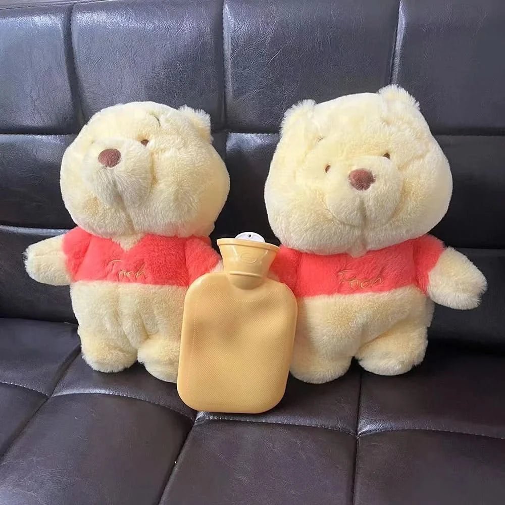 Peluche Bouillotte Ours Jaune – Bouillotte avec Housse Peluche 30 cm - Choupinoo