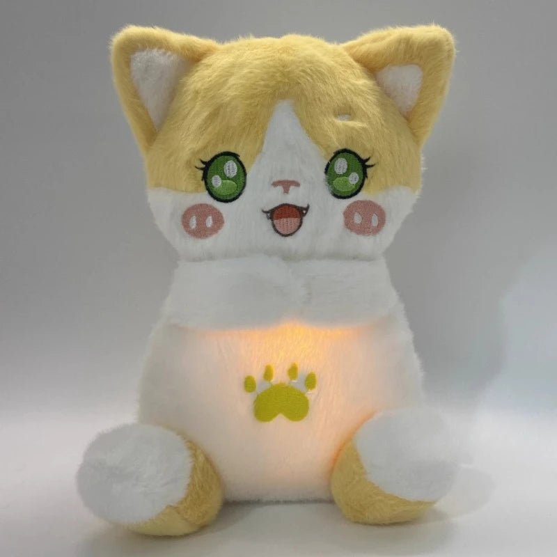 Peluche Chat qui Respire avec Veilleuse & berceuse - Choupinoo
