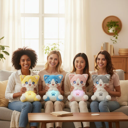 Peluche Chat qui Respire avec Veilleuse & berceuse - Choupinoo