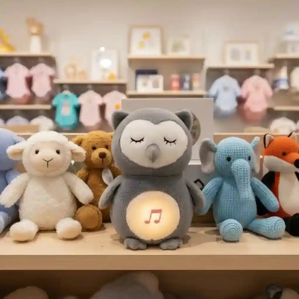 🦉 Peluche Hibou Lumineuse Respiration & Sons Apaisants - Choupinoo