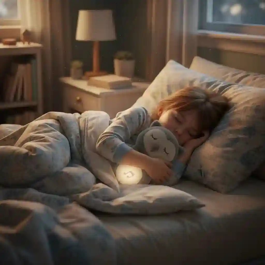 🦉 Peluche Hibou Lumineuse Respiration & Sons Apaisants - Choupinoo