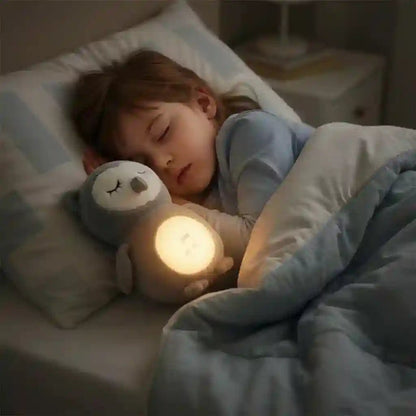 🦉 Peluche Hibou Lumineuse Respiration & Sons Apaisants - Choupinoo