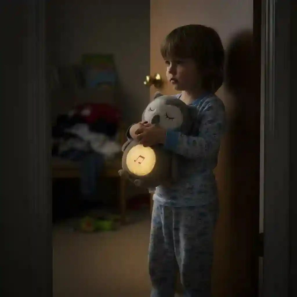 🦉 Peluche Hibou Lumineuse Respiration & Sons Apaisants - Choupinoo