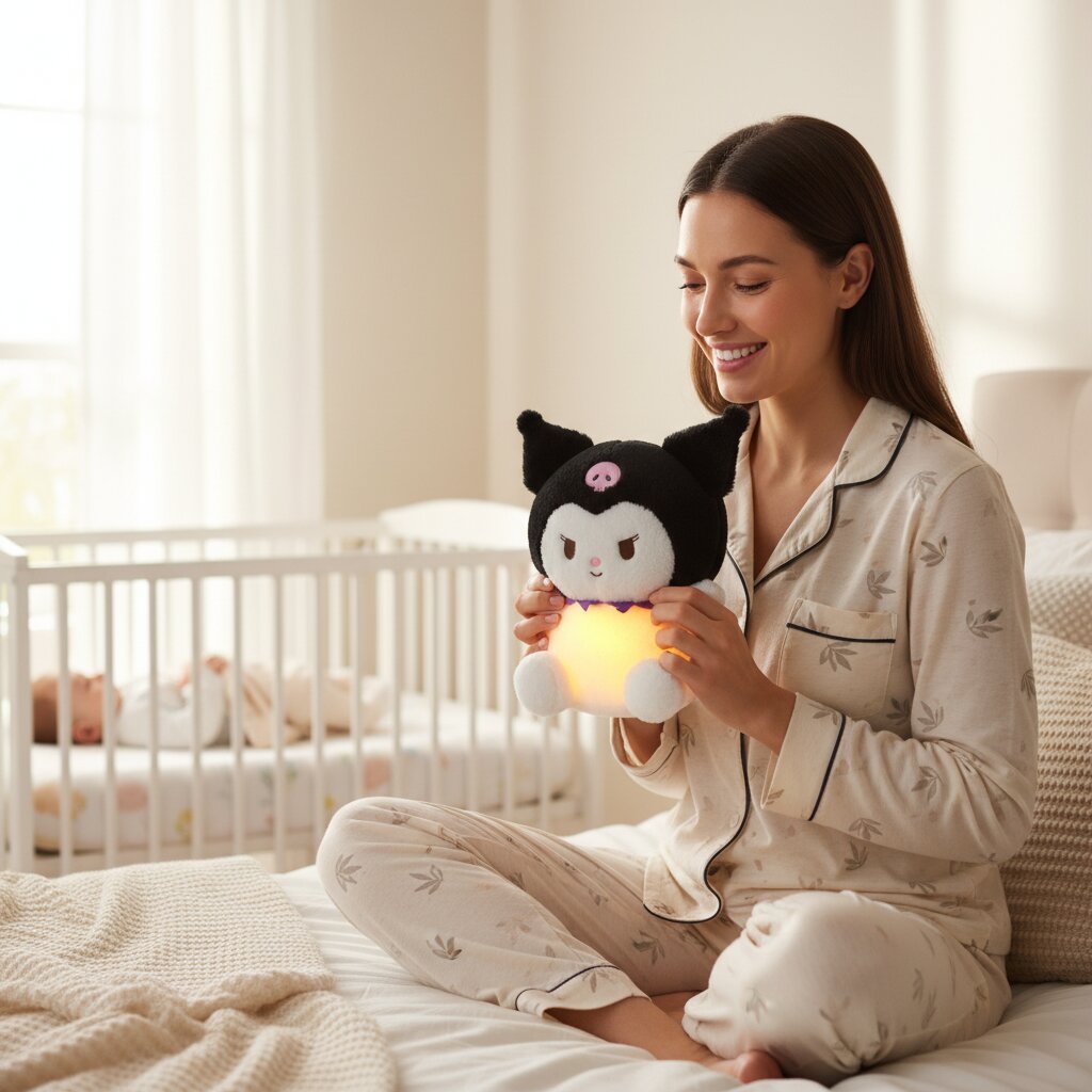 Peluche Interactive avec Mouvement Respiratoire et Veilleuse LED - Choupinoo