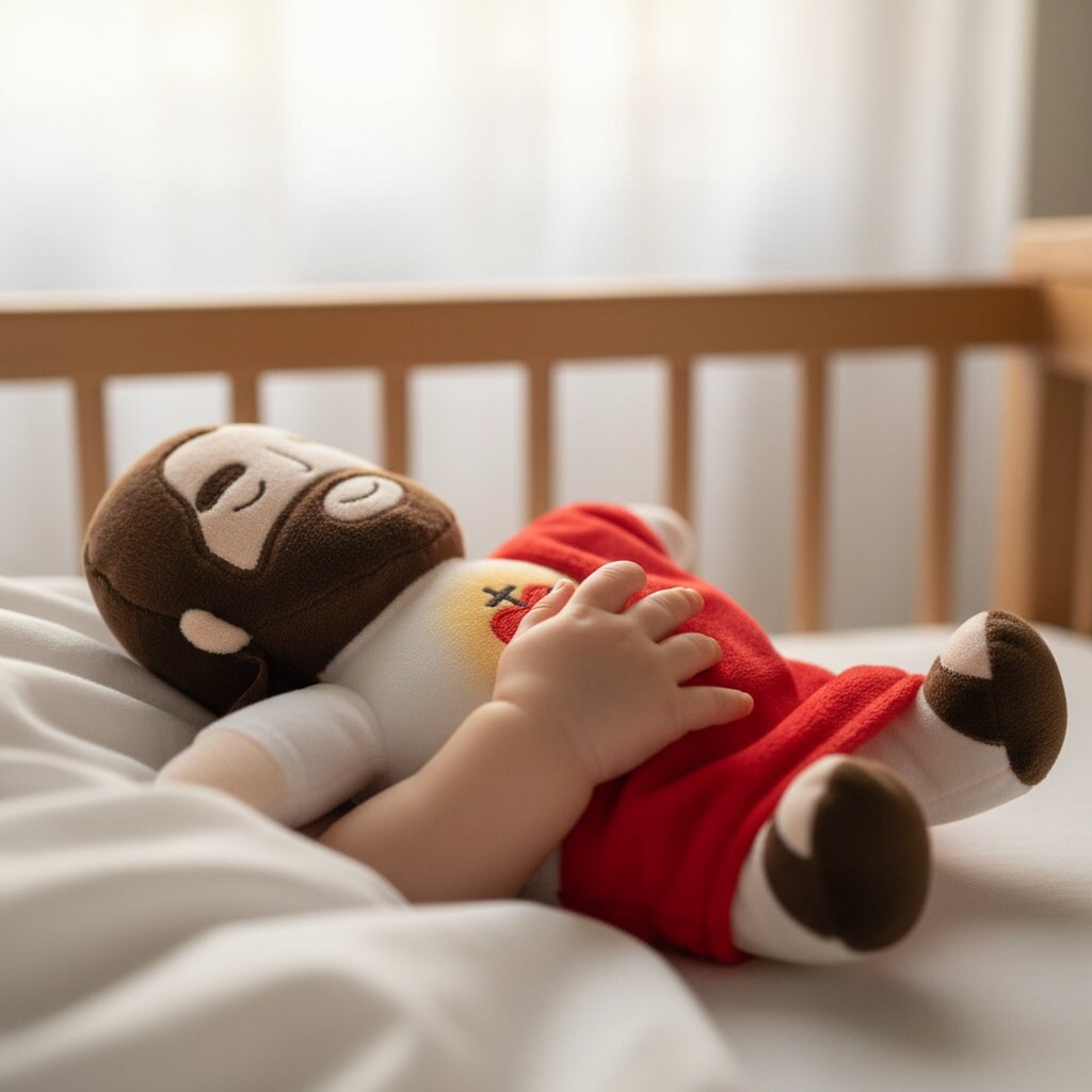 Peluche Jésus qui Respire – Veilleuse Apaisante pour Bébé - Choupinoo