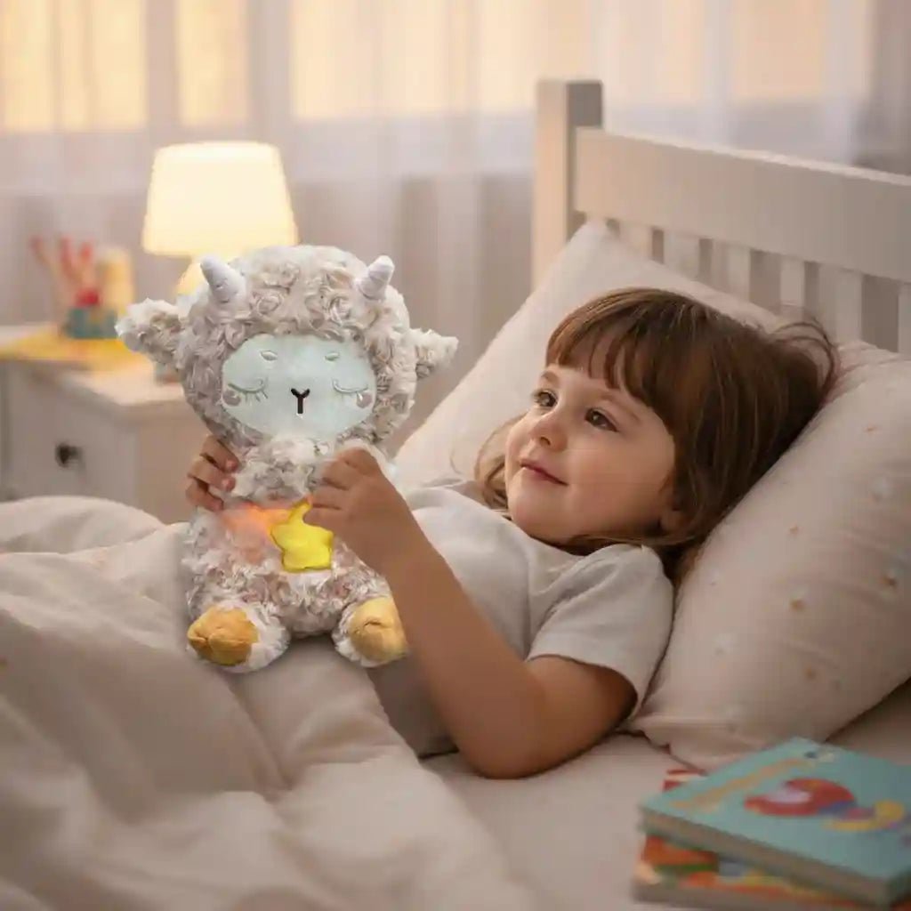 Peluche Mouton qui Respire avec Veilleuse - Apaise Bébé Naturellement - Choupinoo