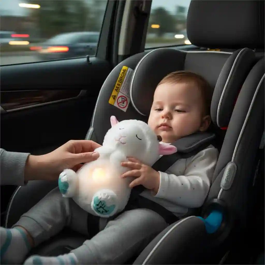 Peluche Mouton qui Respire avec Veilleuse - Apaise Bébé Naturellement - Choupinoo