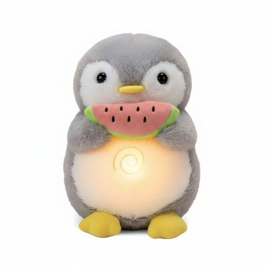 Peluche Pingouin Respirante avec Veilleuse & Berceuse - Choupinoo