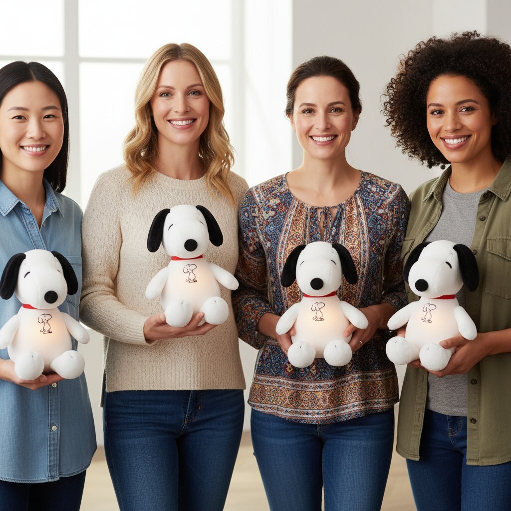 Peluche Snoopy Lumineuse qui Respire - Choupinoo