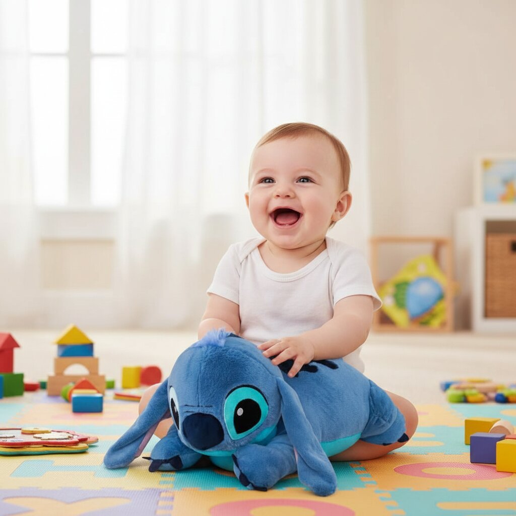 Peluche Stitch Allongé 45cm - Doudou Disney Lilo et Stitch Ultra Doux - Choupinoo