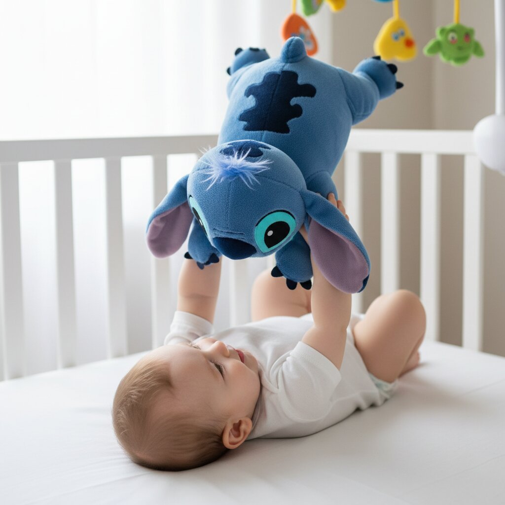 Peluche Stitch Allongé 45cm - Doudou Disney Lilo et Stitch Ultra Doux - Choupinoo