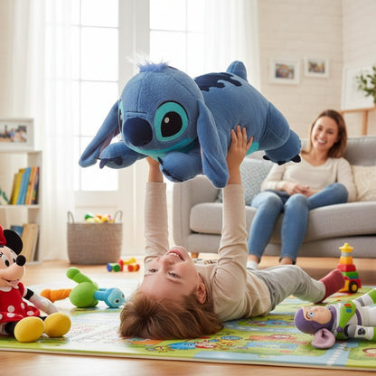 Peluche Stitch Allongé 45cm - Doudou Disney Lilo et Stitch Ultra Doux - Choupinoo