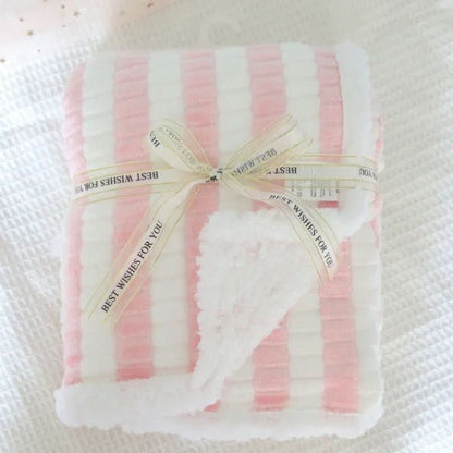 Plaid bebe rayé 75x100 cm - Choupinoo