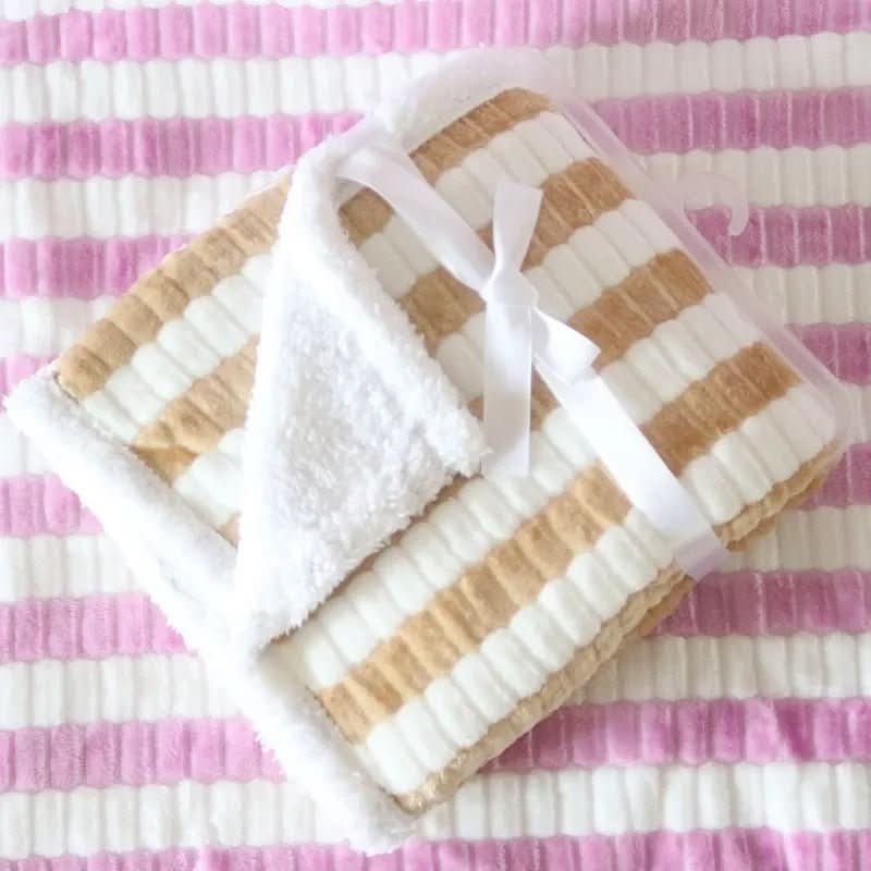 Plaid bebe rayé 75x100 cm - Choupinoo